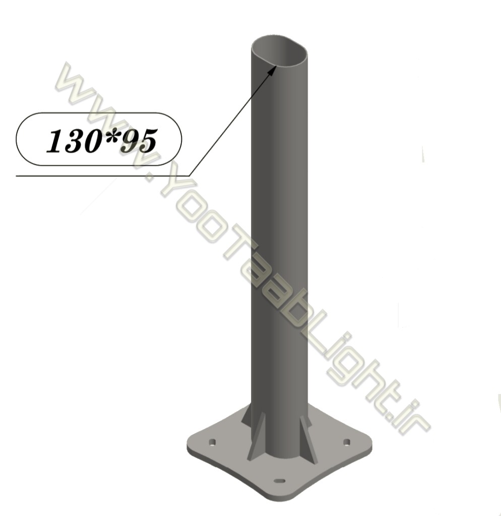 لوله فولادی بیضی کد YL-pf0114